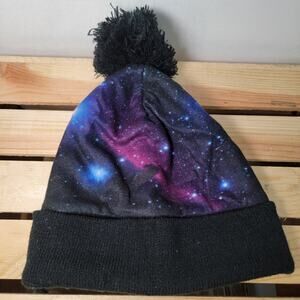 K&B Black Cosmic Beanie w/ Single Pom Pom